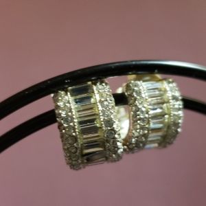 Vintage rhinestone clip ons